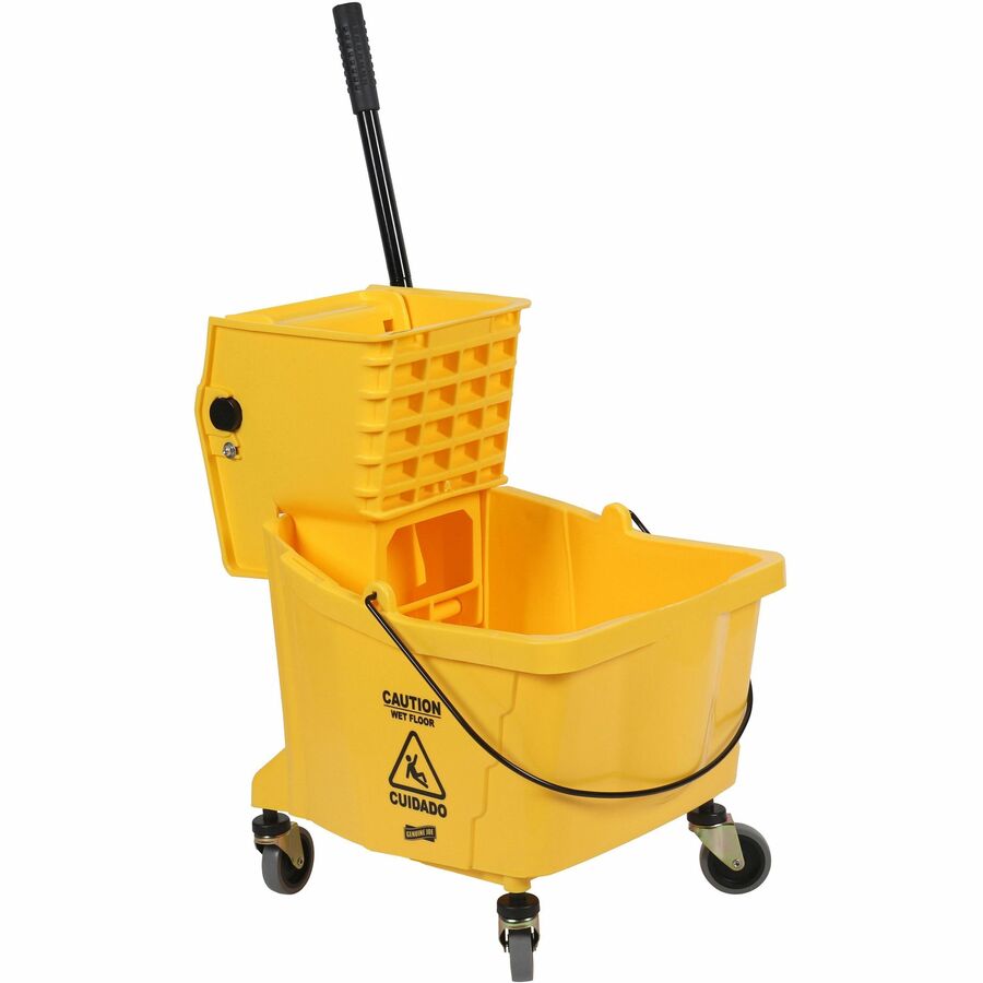 Genuine Joe 35-quart Side Press Mop Bucket & Wringer Combo - Right