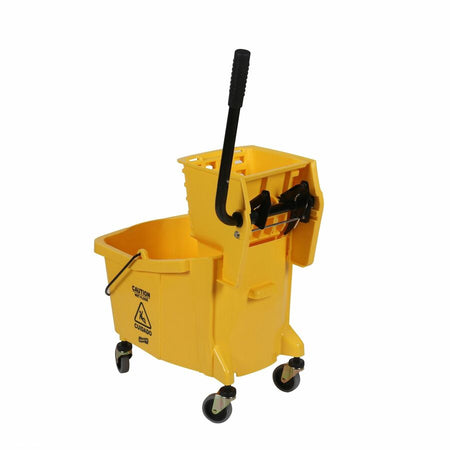 Genuine Joe 35-quart Side Press Mop Bucket & Wringer Combo - Rear