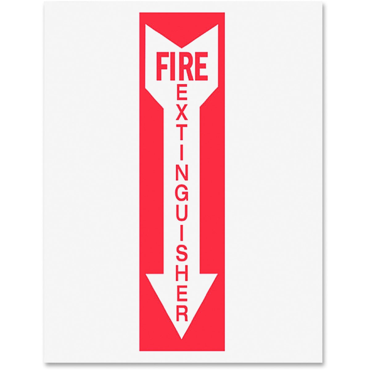 Djois by Tarifold Safety Sign Inserts: Fire Extinguisher Print - Red Rectangular Shape - Signs