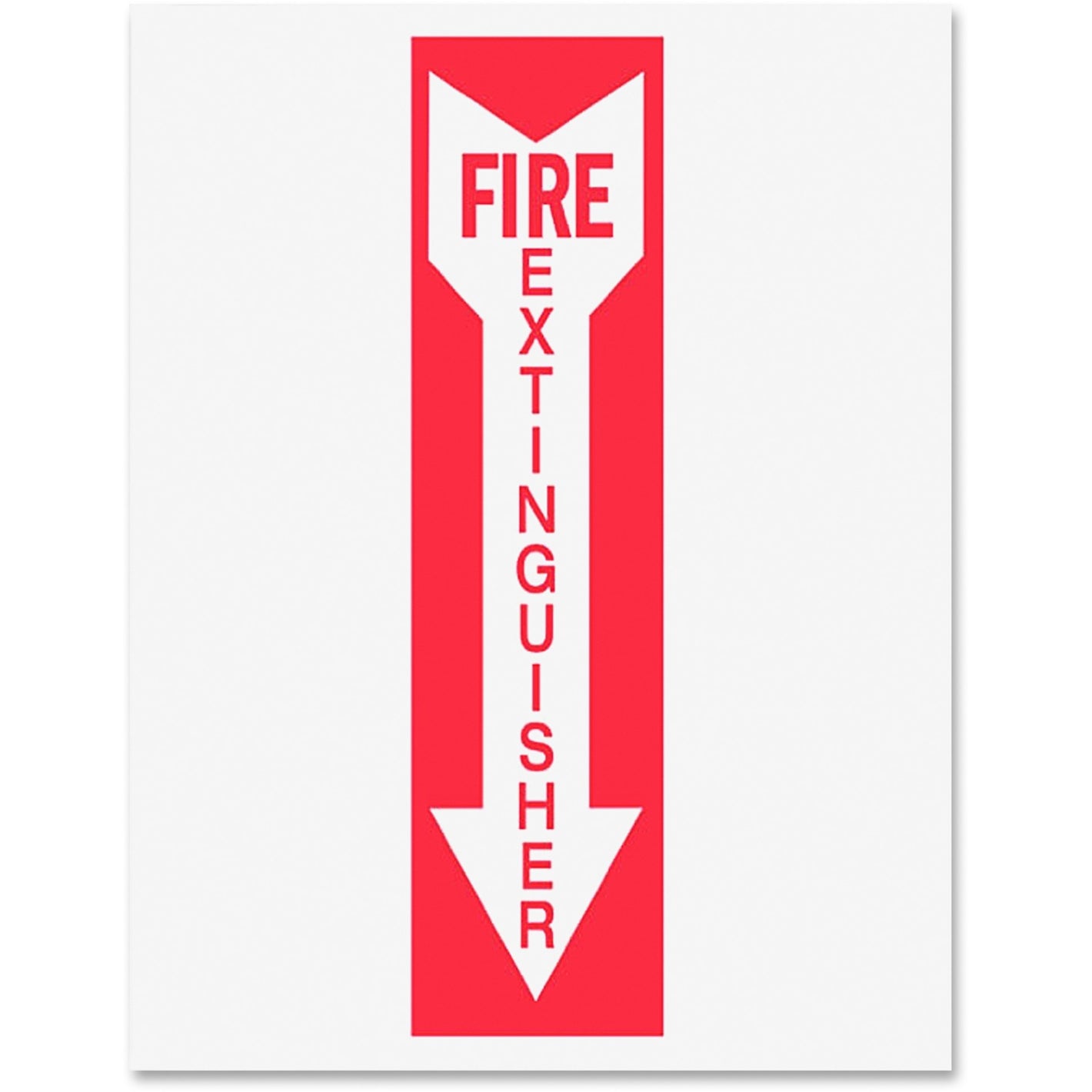 Djois by Tarifold Safety Sign Inserts - Print/Message "Fire Extinguisher" - Rectangular Shape - Red Print/Message Color - Tear Resistant, Durable, Water Proof, Long Lasting - 6 / Pack