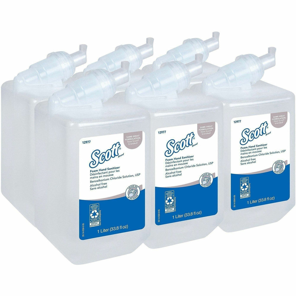 Scott Hand Sanitizer Foam Refill - 1.06 quart - Kill Germs - Hand - Clear - Dye-free, Fragrance-free - 6 / Carton