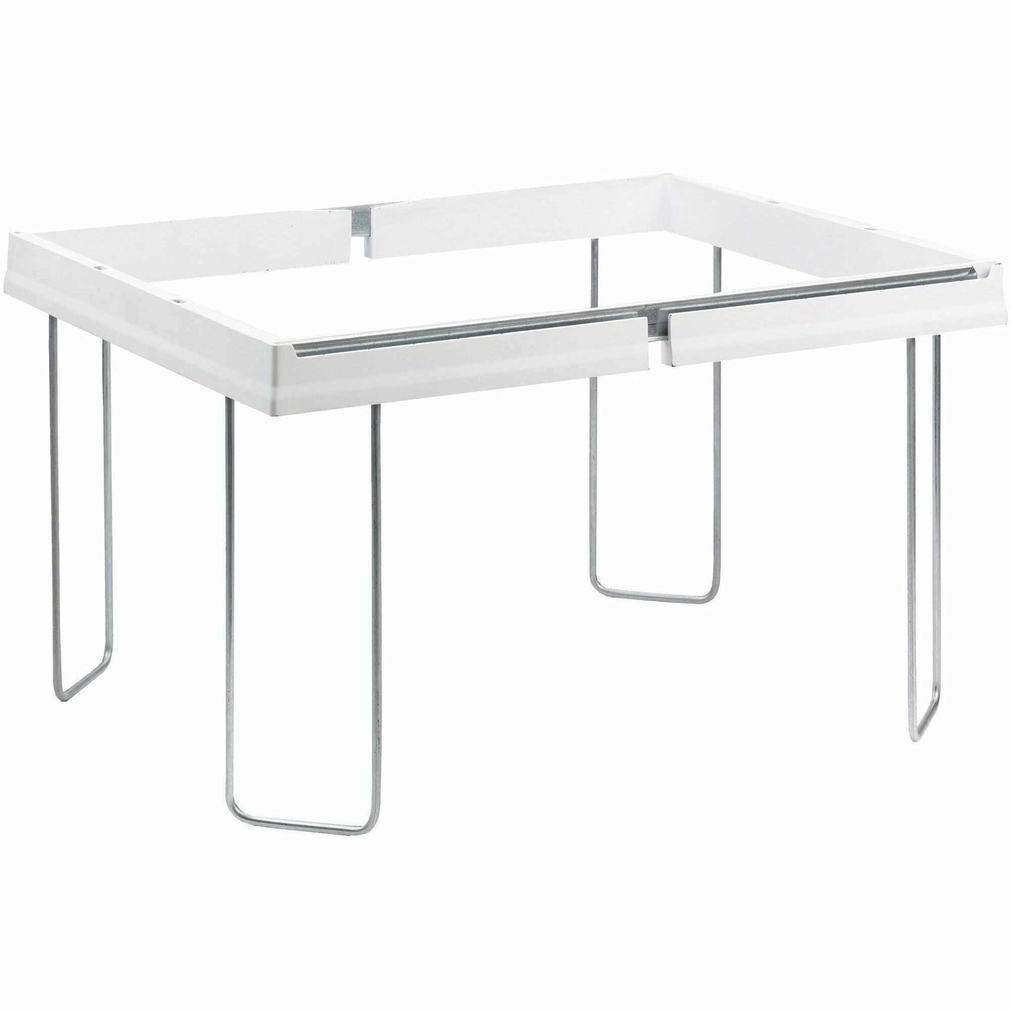 Smead Heavy-Duty Adjustable Hanging Folder Frame - Letter - 16" to 24" Long - Steel, Plastic - White - 1 / Box