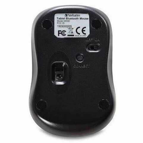 Verbatim Bluetooth Wireless Tablet Multi-Trac Blue LED Mouse - Graphite - Blue LED/Optical - Wireless - Bluetooth - 1600 dpi - Scroll Wheel - 3 Button(s) - Symmetrical - 1 Each