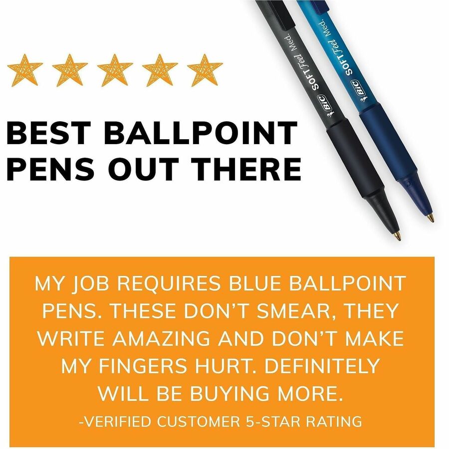 BIC SoftFeel Retractable Ball Pens - Alternate-Image3