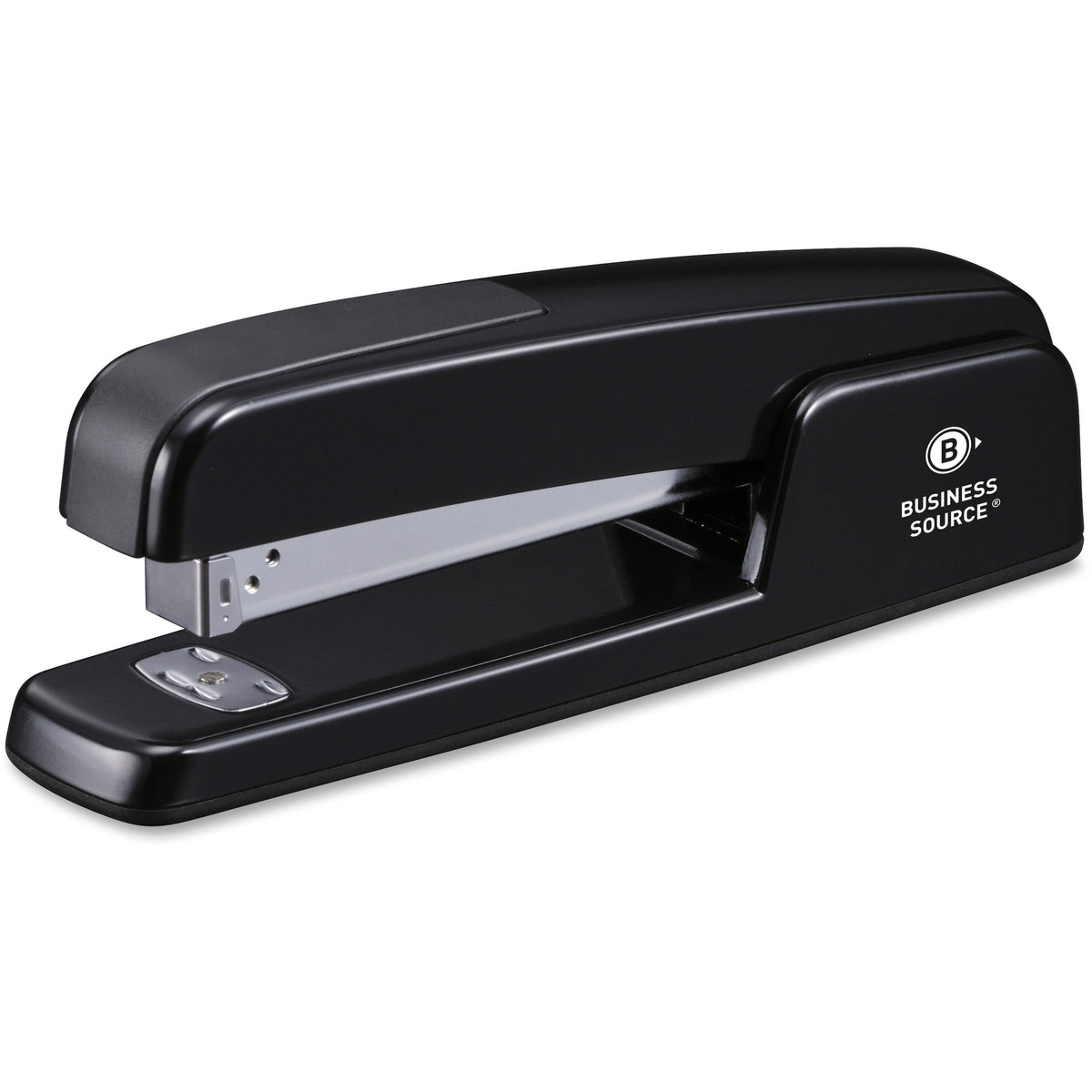 Business Source Die-cast Stapler - Staples Upto 20 Sheet - Holds Upto 210 Staple - Full Strip - Top Loading - Black - Die-cast - 1 Each