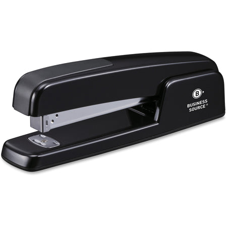 Business Source Die-cast Stapler - Staples Upto 20 Sheet - Holds Upto 210 Staple - Full Strip - Top Loading - Black - Die-cast - 1 Each