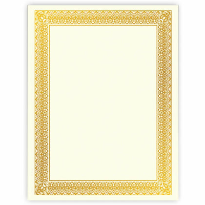 Geographics Gold Foil Certificate - Laser & Inkjet Compatible - 15 Pack - Certificates Seals