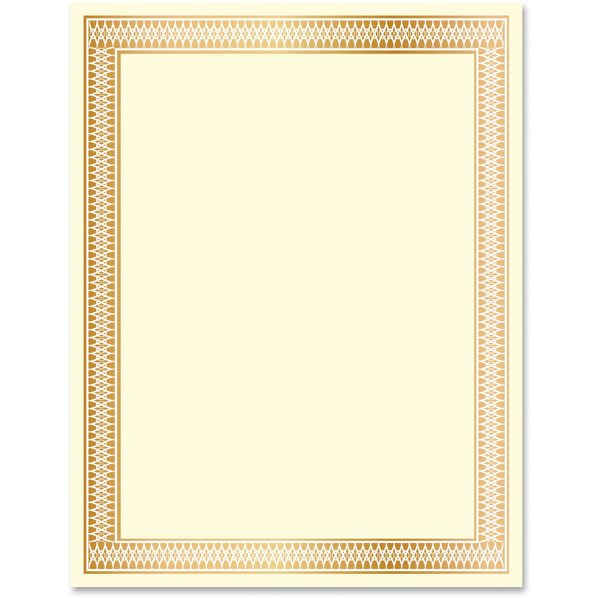 Geographics Traditional Award Certificates - 24 lb Basis Weight - 8.5" Width - Laser, Inkjet Compatible - Gold - 100 / Pack