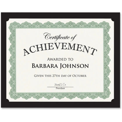 Geographics Recycled Certificate Holder - Black - Eco-Friendly - 10/Pack - Certificates & Seals