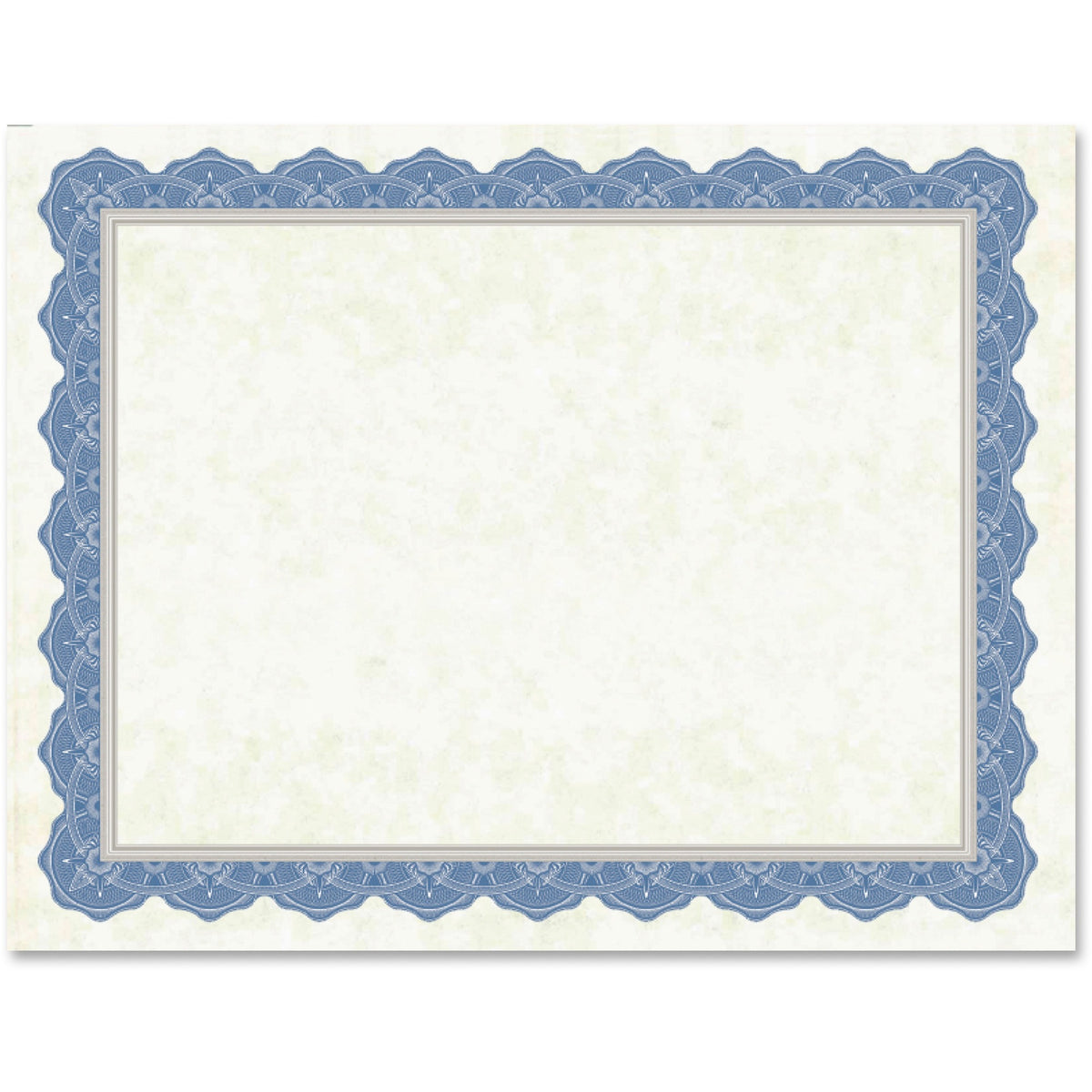 Geographics Drama Blue Border Blank Certificates - 8.5" Width x 11" Length - Inkjet, Laser Compatible - Blue Border - 15 / Pack