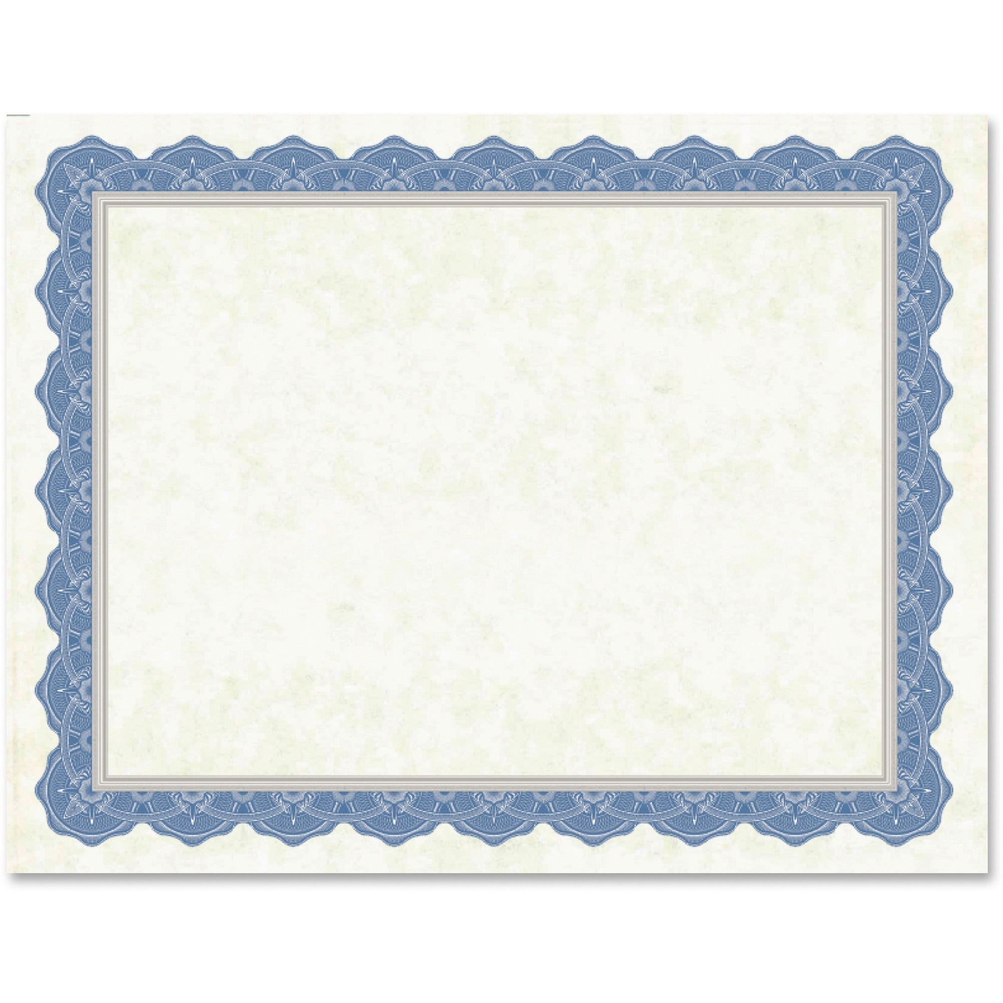 Geographics Drama Blue Border Blank Certificates - 8.5" Width x 11" Length - Inkjet, Laser Compatible - Blue Border - 15 / Pack