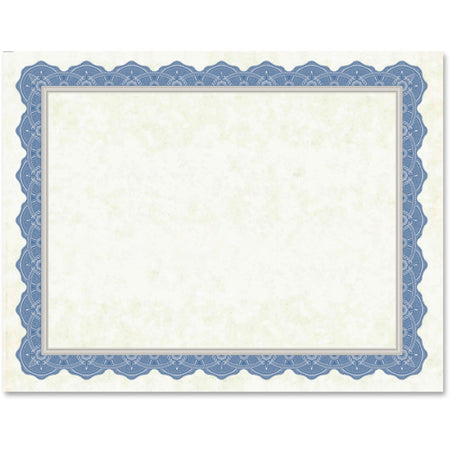 Geographics Drama Blue Border Blank Certificates - 8.5" Width x 11" Length - Inkjet, Laser Compatible - Blue Border - 15 / Pack