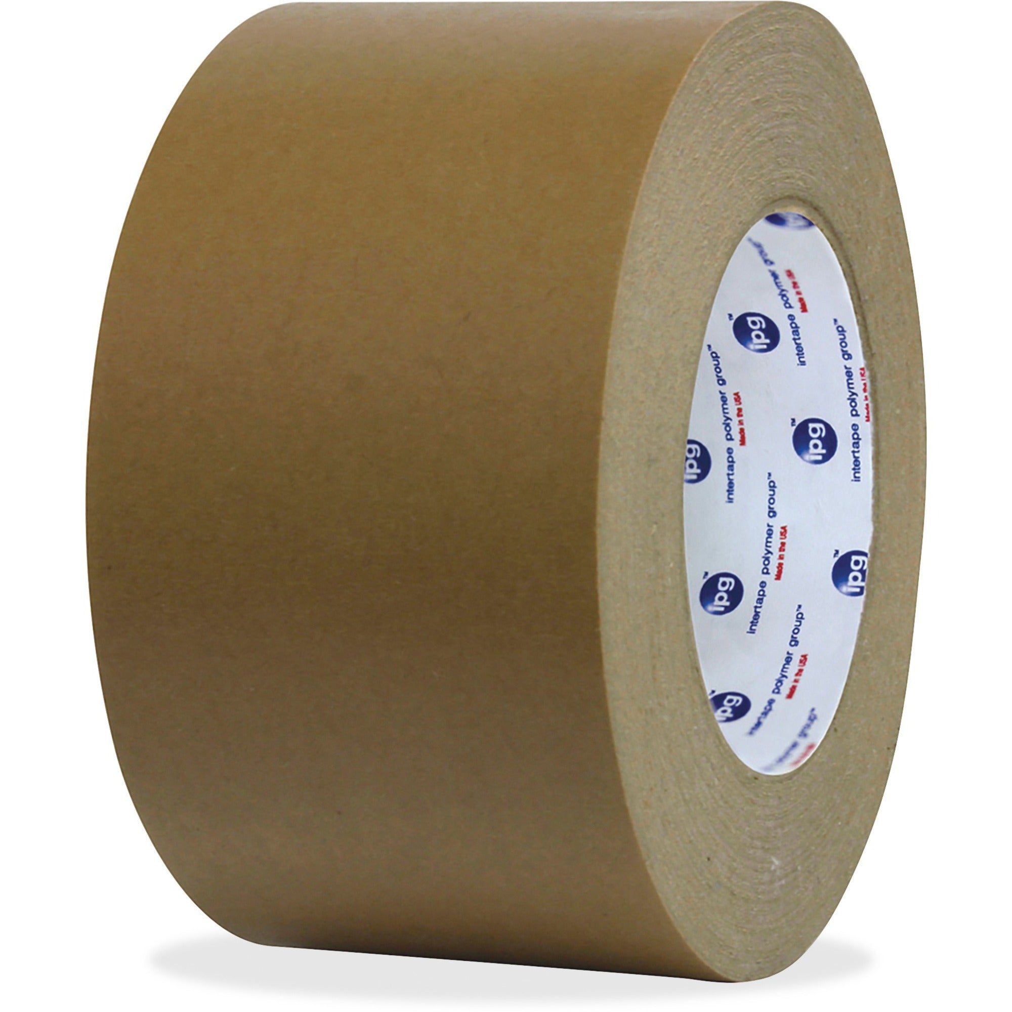 ipg Medium Grade Flatback Tape - 60 yd Length x 2" Width - Brown - Synthetic Rubber Backing - For Sealing, Packing, Framing, Tabbing - 24 / Carton