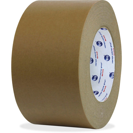 ipg Medium Grade Flatback Tape - 60 yd Length x 3" Width - Brown - Synthetic Rubber Backing - For Sealing, Packing, Framing, Tabbing - 16 / Carton