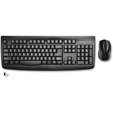Kensington Pro Fit Wireless Desktop Set - USB Wireless Bluetooth - Black - USB Wireless Bluetooth - Laser - 1000 dpi - Scroll Wheel - QWERTY - Black - Symmetrical - AA, AAA - Compatible with Computer, Notebook - 1 Each