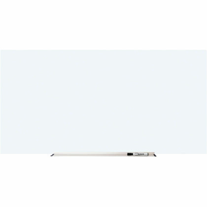 Lorell Magnetic Glass Whiteboard - 6x3 ft - Stain & Ghost Resistant - Dry Erase Boards