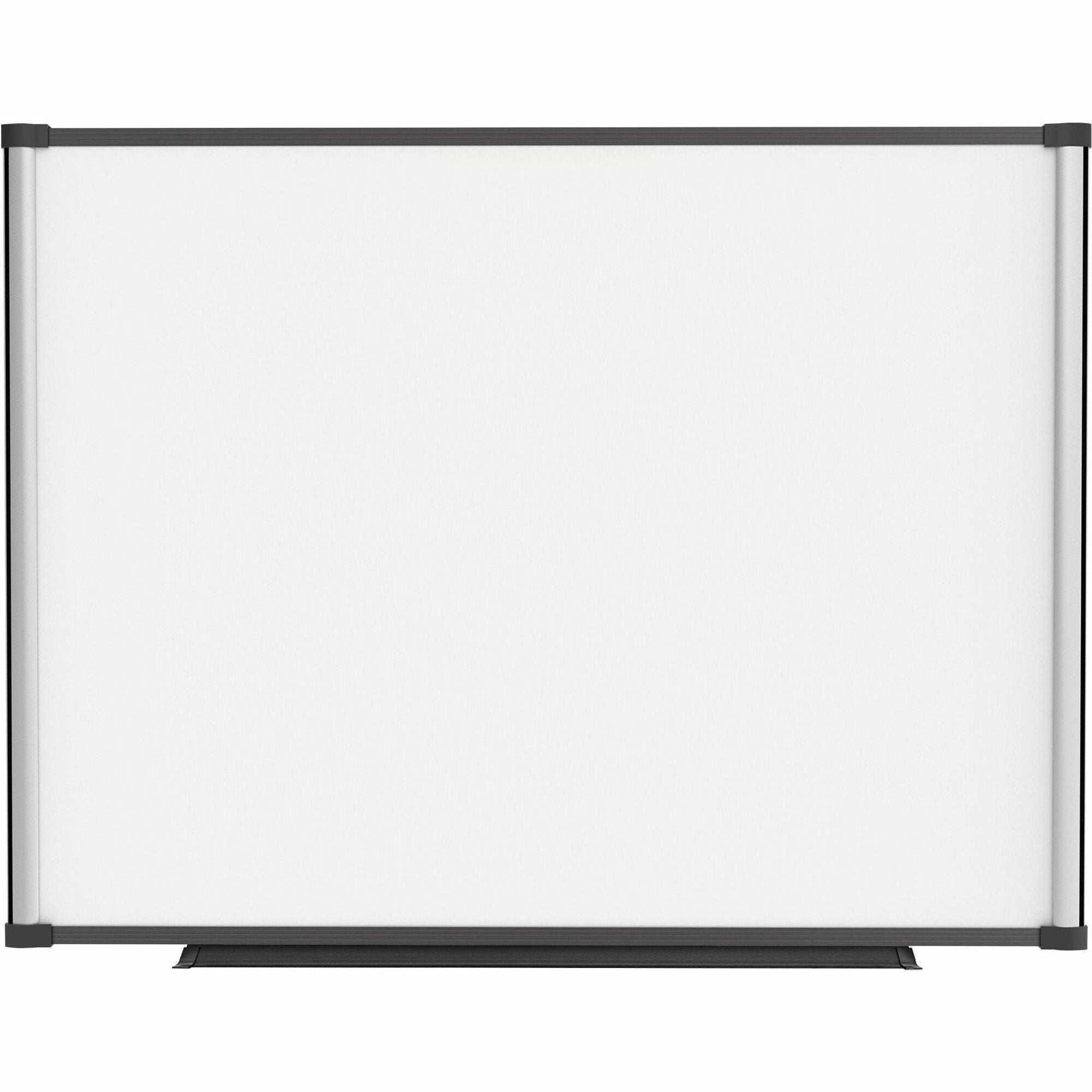 Lorell Magnetic Dry-erase Board - 48" (4 ft) Width x 36" (3 ft) Height - Aluminum Steel Frame - Rectangle - Magnetic - Marker Tray - 1 Each