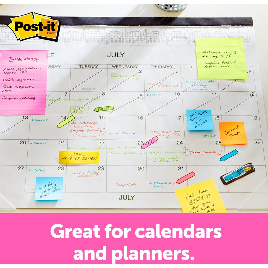 Post-it®  Arrow Flags - 1/2" Flag/Note Width - Arrow - Blank and SIGN HERE - Green, Yellow, Blue, Red, Pink - Removable, Self-adhesive, Repositionable - Dispenser Included - 252 / Pack