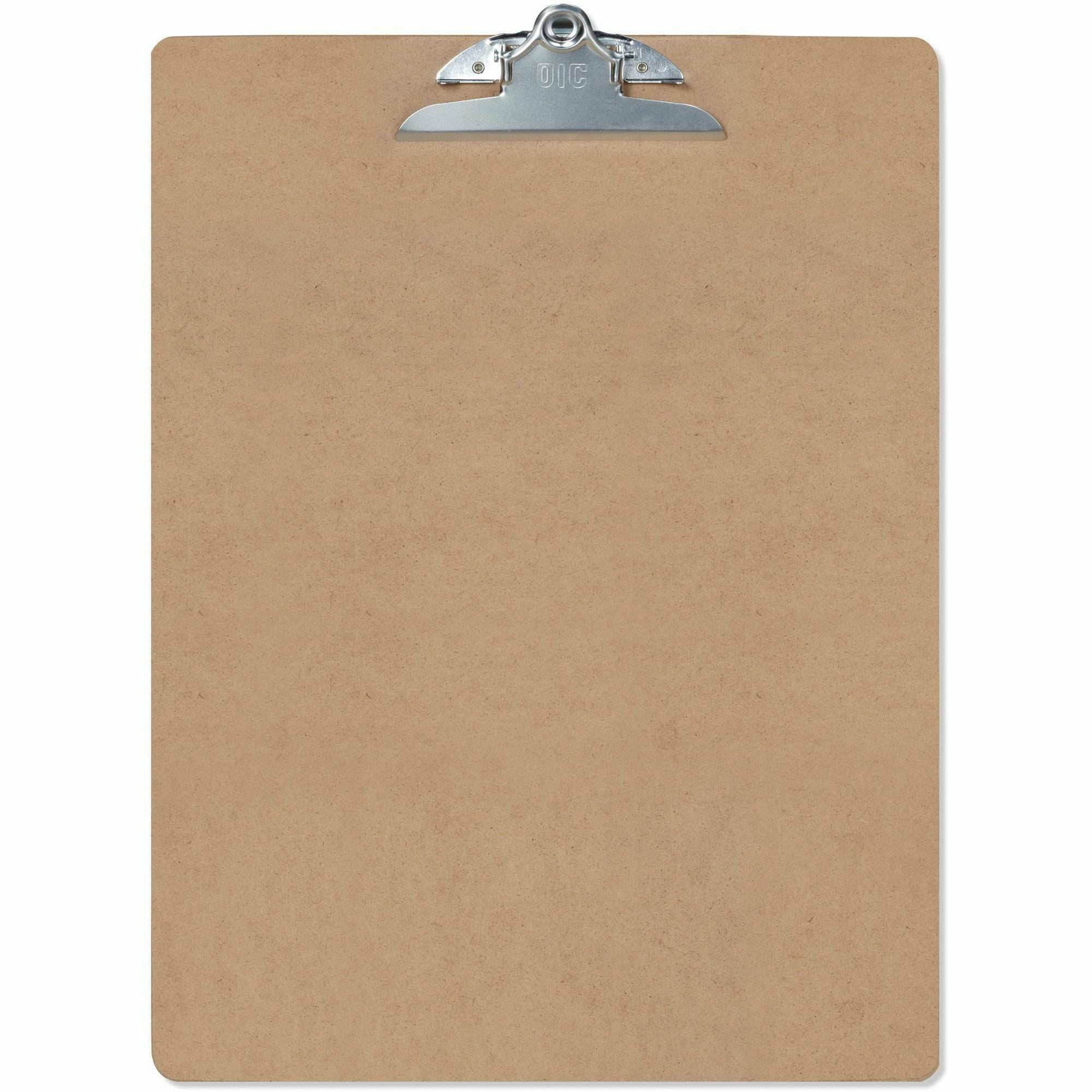 Officemate Wood Clipboard - Spring Clip - Hardwood - Brown - 1 Each