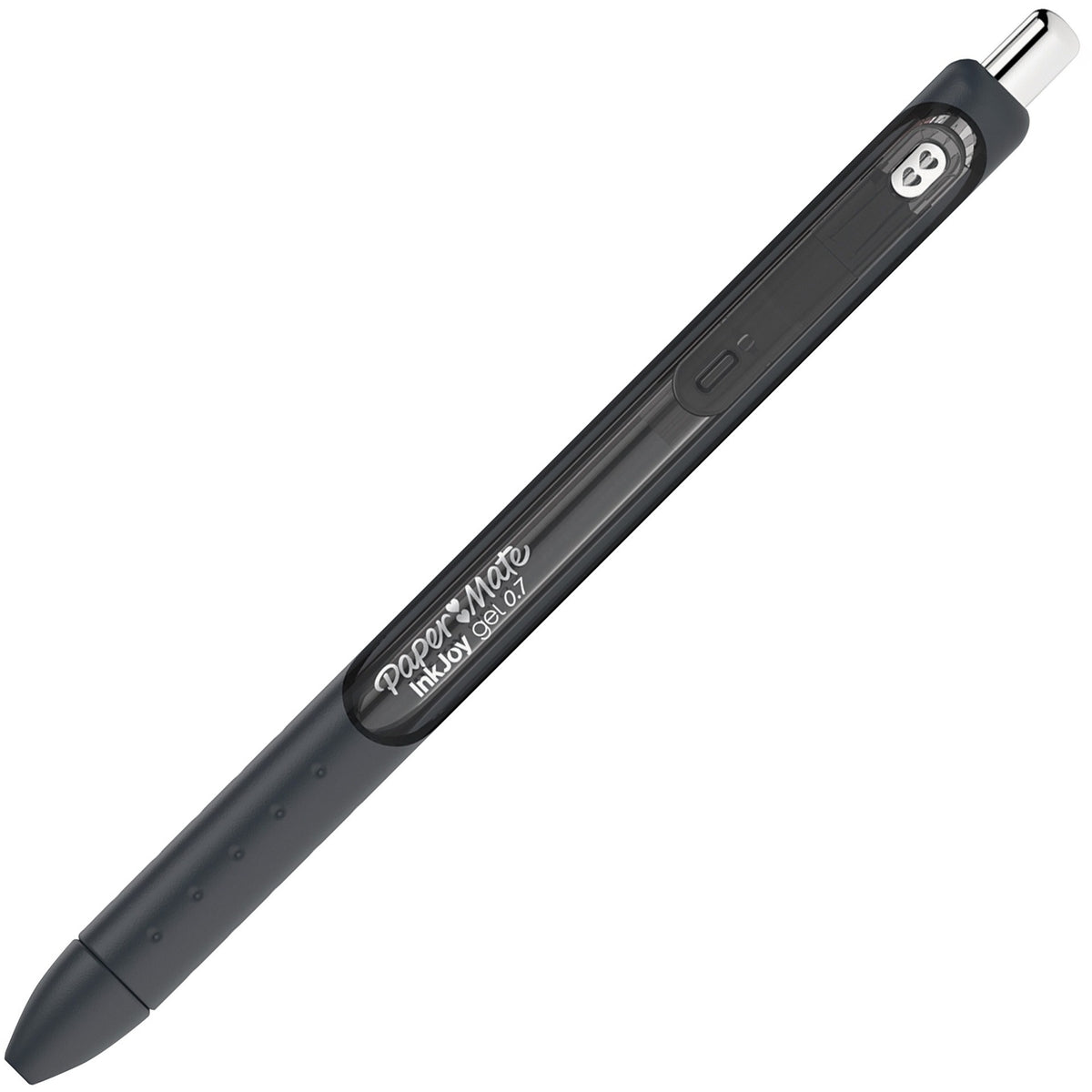 Paper Mate InkJoy Gel Pen - 0.7 mm Pen Point - Retractable - Black Ink - Gel-based - Black Barrel - 10 / Pack