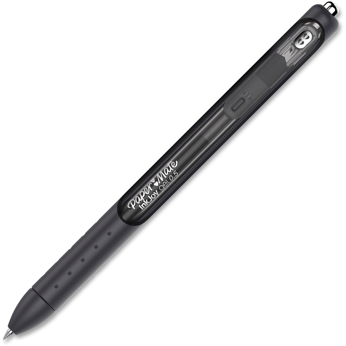 Paper Mate InkJoy Gel Pen - 0.5 mm Pen Point - Retractable - Black Ink - Gel-based - Black Barrel - 1 Dozen