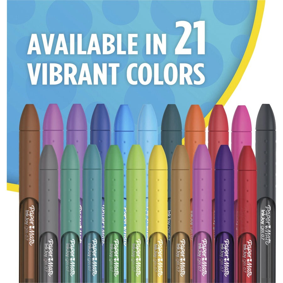 Paper Mate InkJoy Gel Pen: 0.7mm Retractable Blue Ink, Gel-based - Blue Barrel