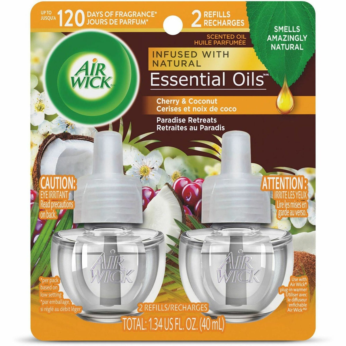Air Wick Scented Oil Warmer Refill - Oil - 0.7 fl oz (0 quart) - Paradise Retreat - 60 Day - Wall Mountable, Long Lasting - 2 / Pack