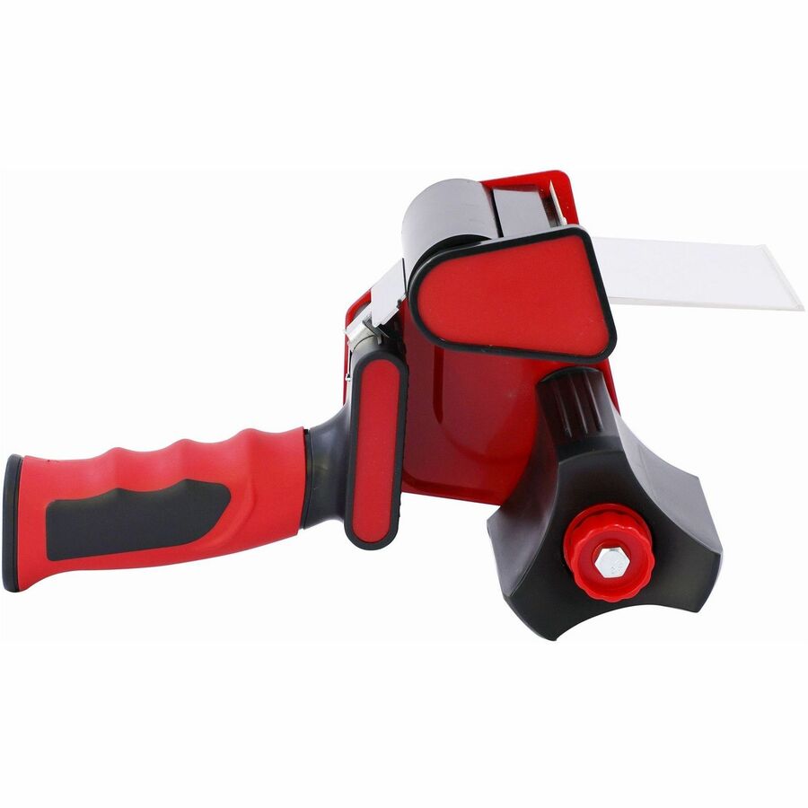 Sparco 3" Packaging Tape Dispenser - 3" Core - Ergonomic Design, Adjustable Tension Mechanism, Durable - Red, Black - 1 Each