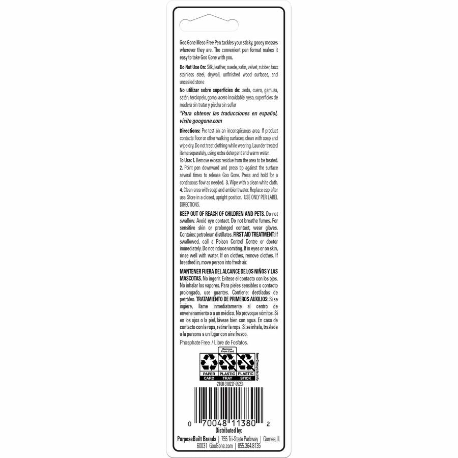 Goo Gone Mess-free Pen - Rear