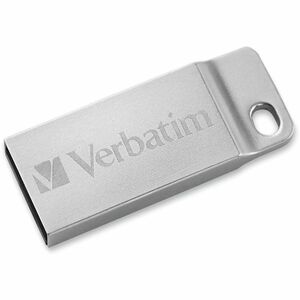 Verbatim 32GB Metal Executive USB Flash Drive - Silver - 32 GB - USB 2.0 - Silver - Lifetime Warranty - 1 Each - TAA Compliant