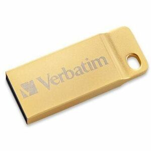 Verbatim Metal Executive USB 3.0 Flash Drive - 32 GB - USB 3.0 - Gold - Lifetime Warranty - 1 Each - TAA Compliant