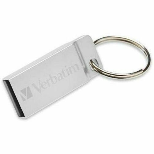 Verbatim 16GB Metal Executive USB Flash Drive - Silver - 16 GB - USB 2.0 - Silver - Lifetime Warranty - 1 Each - TAA Compliant