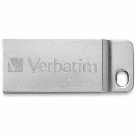Verbatim 16GB Metal Executive USB Flash Drive - Silver - 16 GB - USB 2.0 - Silver - Lifetime Warranty - 1 Each - TAA Compliant