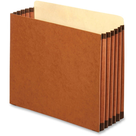 Pendaflex Straight Tab Cut Letter Recycled File Pocket - 8 1/2" x 11" - 5 1/4" Expansion - Top Tab Location - 22 pt. - Brown - Damage Resistant, Tear Resistant, Heavy Duty, Labeling Area, Reinforced Gusset, Tyvek Gusset, Durable - 30% Recycled - 10 / Box