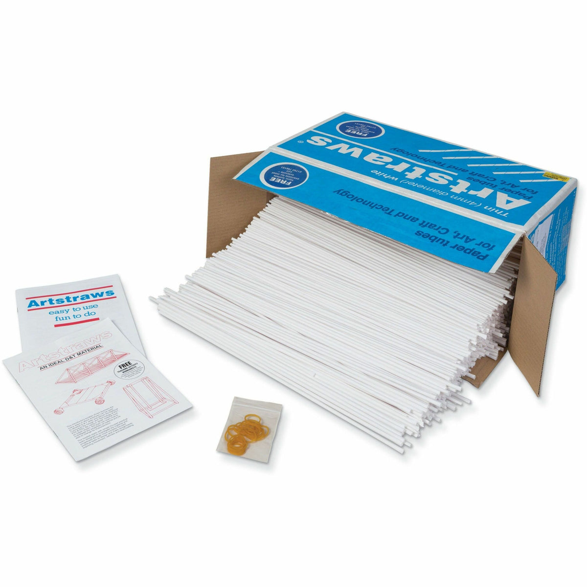 Artstraws Classpack Art Straws - Art, Craft, Shaping - 1800 Piece(s) - 9" Height x 16.50" Length - White - 1800 / Box