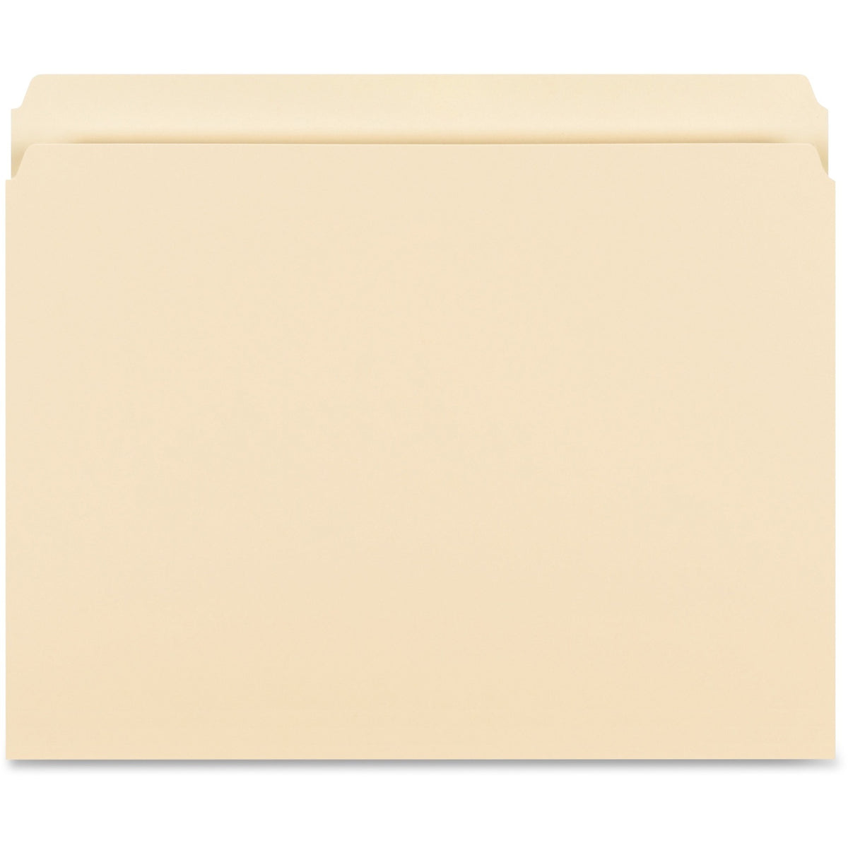 Business Source Straight Tab Cut Letter Recycled Storage Folder - 8 1/2" x 11" - 14 pt. - 1 Plys - Manila - 10% Recycled - 50 / Box