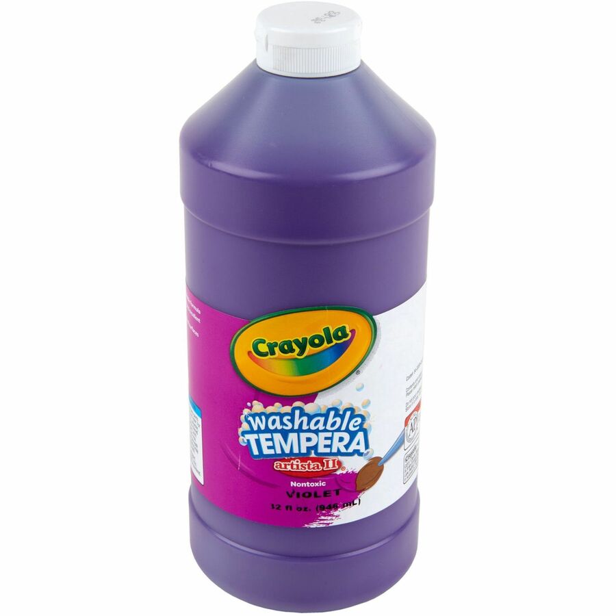 Crayola Washable Tempera Paint - 1 Color(s) - Violet - 1 quart - Washable - 1 Each