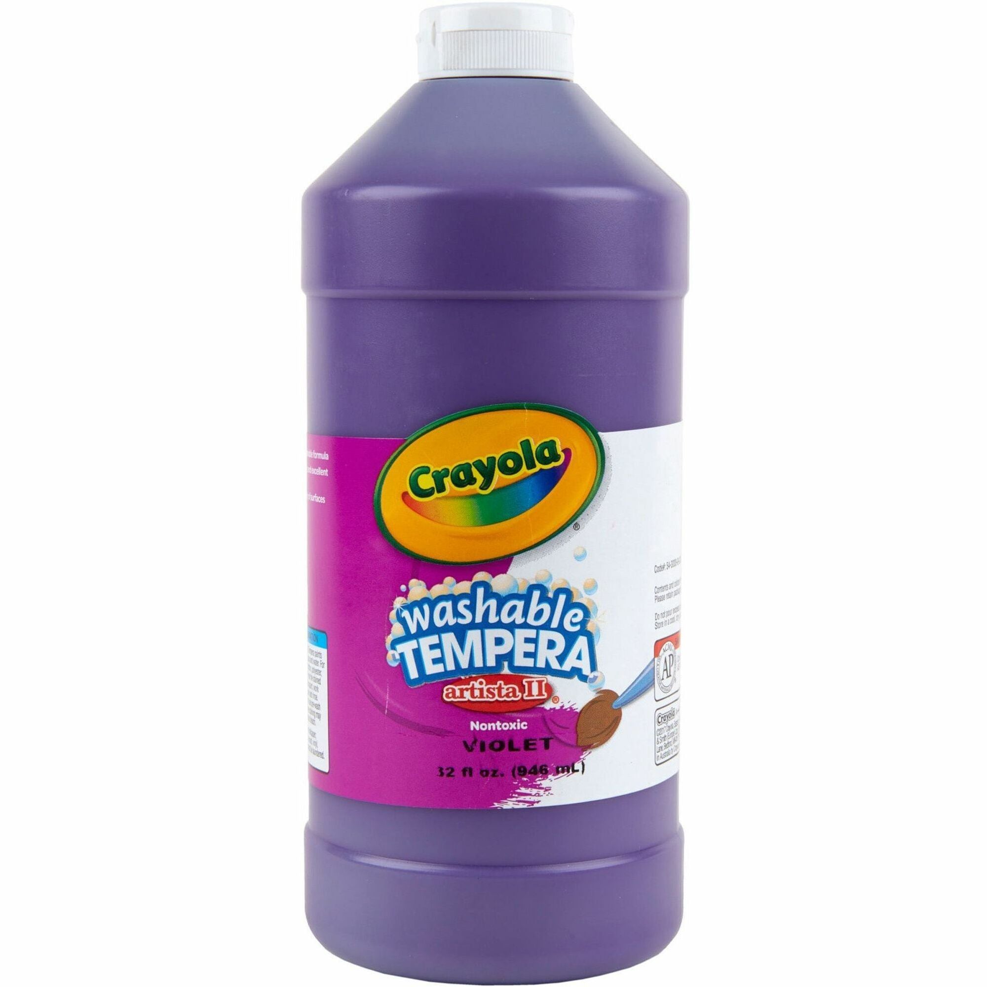 Crayola Washable Tempera Paint - 1 Color(s) - Violet - 1 quart - Washable - 1 Each