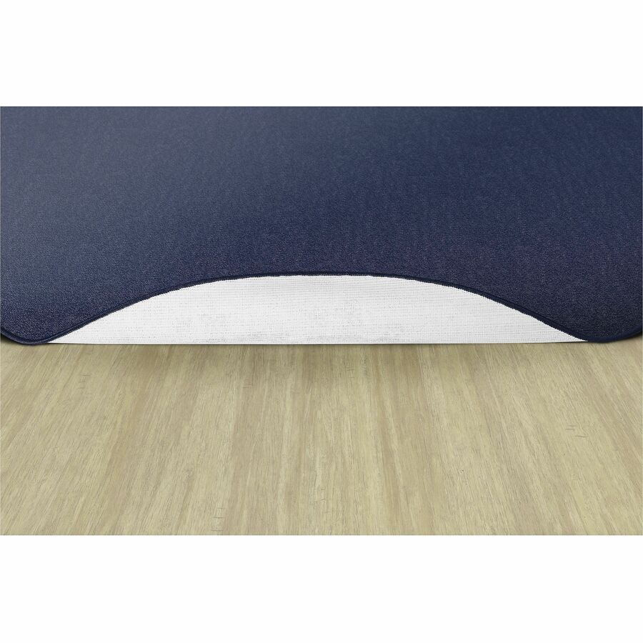 Flagship Carpets Classic Solid Color 6' Round Rug - Floor Rug - Classic, Traditional - 72" Length - Circle - Navy - Nylon