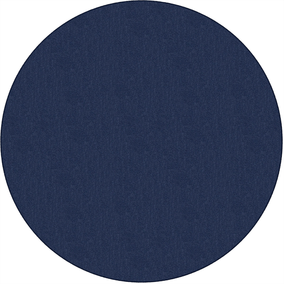 Flagship Carpets Classic Solid Color 6' Round Rug - Floor Rug - Classic, Traditional - 72" Length - Circle - Navy - Nylon