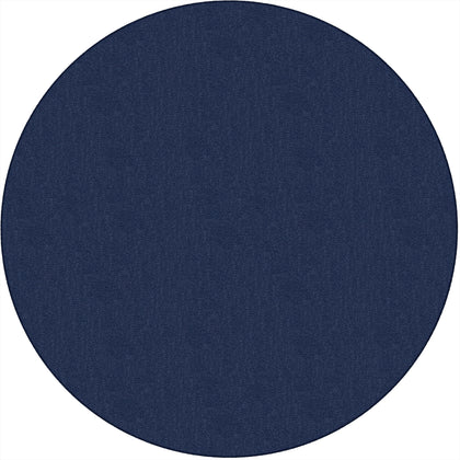 Flagship Carpets Classic Solid Color 6’ Round Rug - Navy Nylon Circle - Rugs & Mats