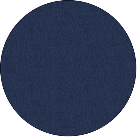 Flagship Carpets Classic Solid Color 6' Round Rug - Floor Rug - Classic, Traditional - 72" Length - Circle - Navy - Nylon