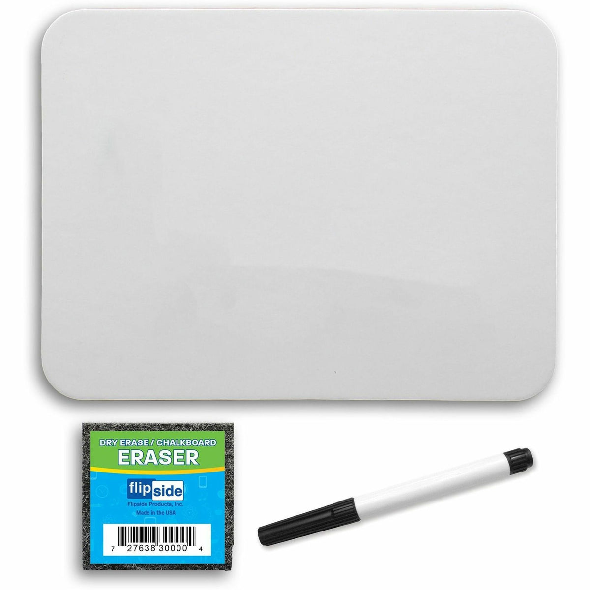 Flipside Magnetic Dry Erase Board Set Class Pack - 9" (0.8 ft) Width x 12" (1 ft) Height - White Surface - Rectangle - Magnetic - 12 / Pack