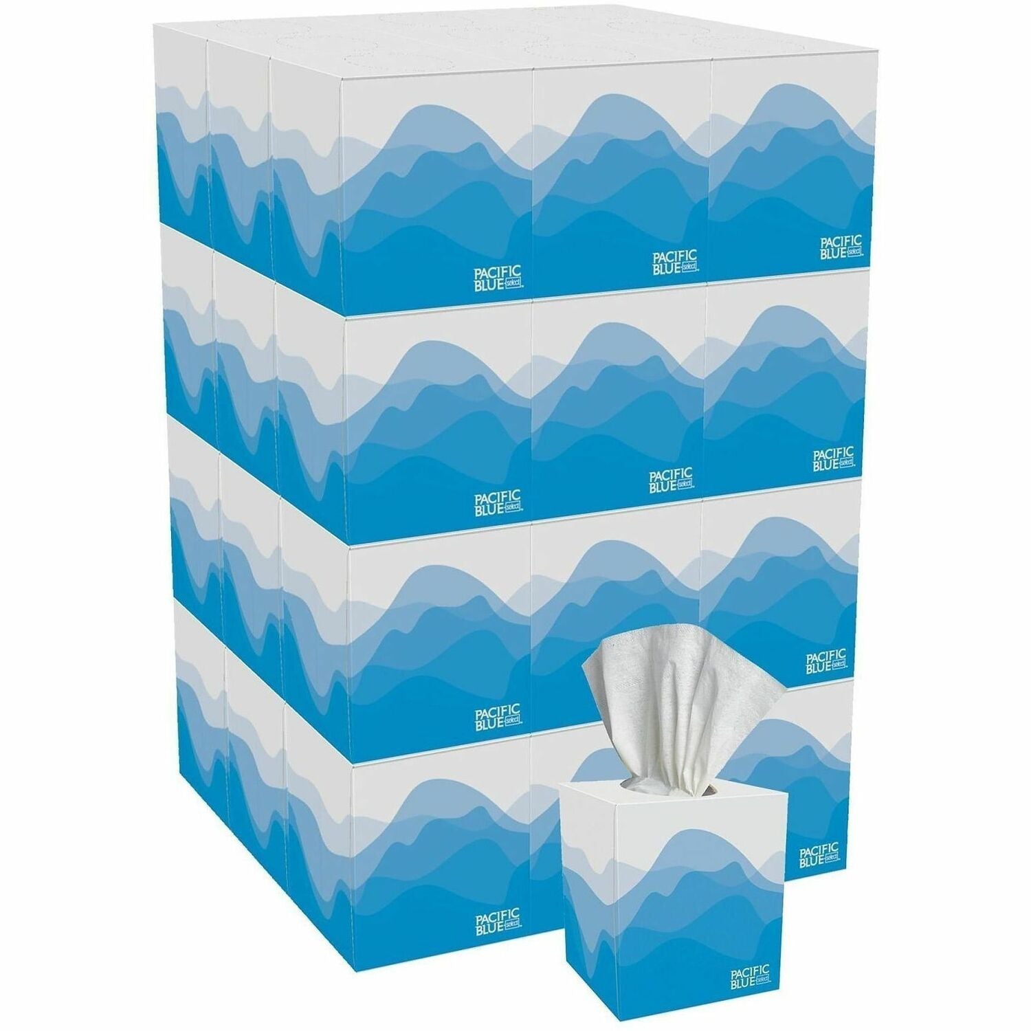 Pacific Blue Select Facial Tissue by GP Pro - Cube Box - 1500