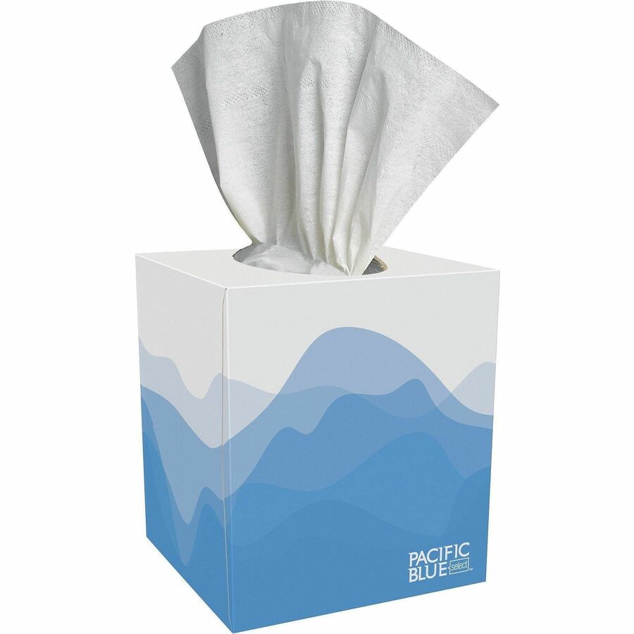 Pacific Blue Select Facial Tissue by GP Pro - Cube Box - Right