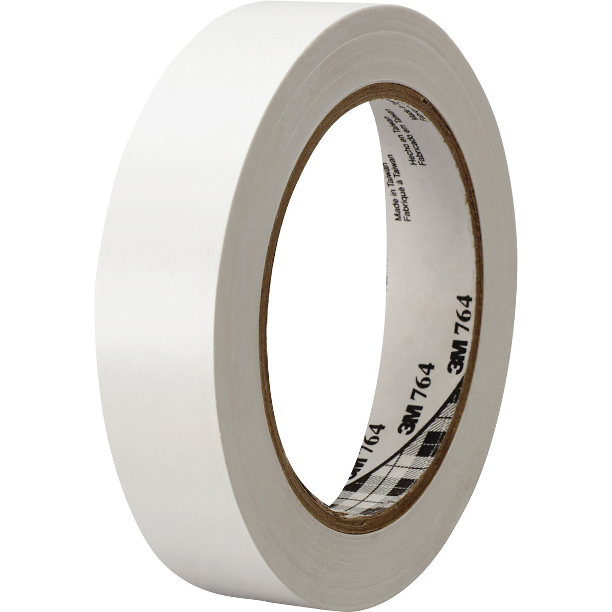 3M General-Purpose Vinyl Tape 764 - 36 yd Length x 1" Width x 5 mil Thickness - White - Rubber - 4 mil - Polyvinyl Chloride (PVC) Backing - 1 Roll