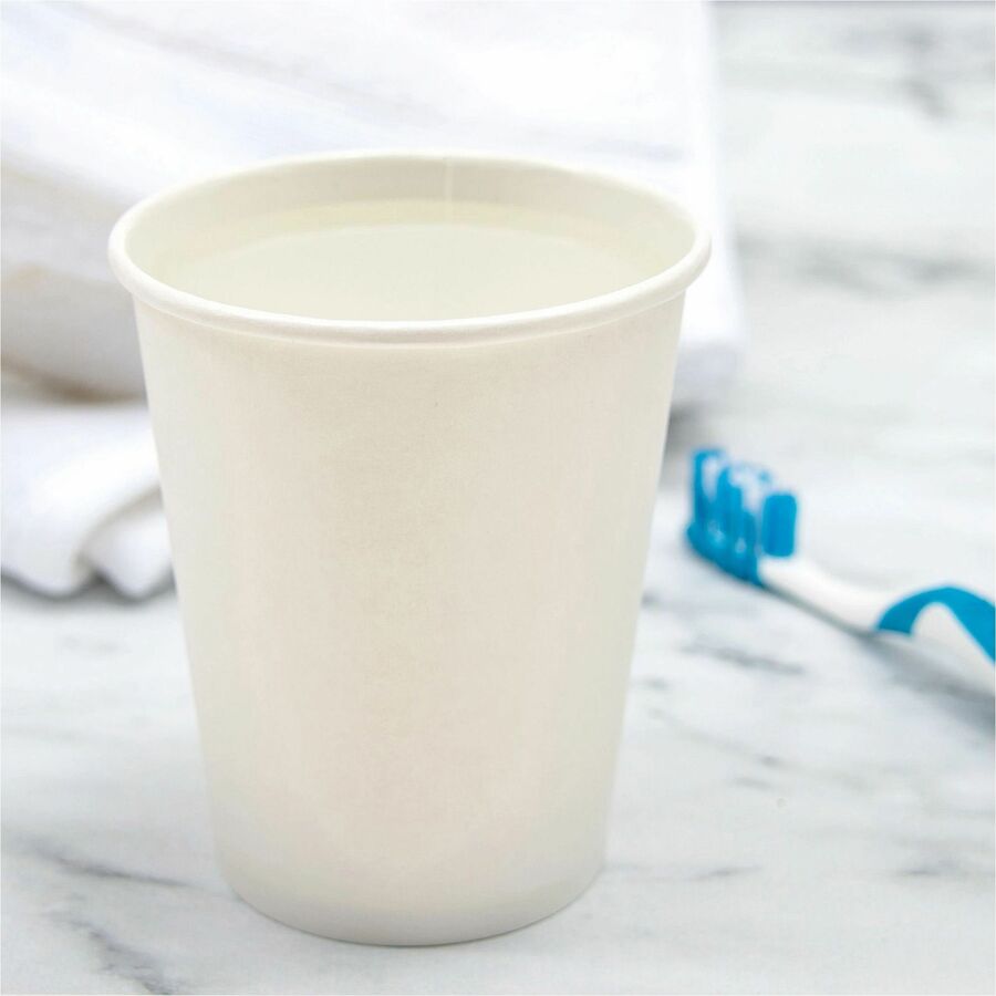 Solo 10 oz Paper Hot Cups - 10 fl oz - White - Paper - Hot Drink, Cold Drink, Beverage - 50/Pack - 20 / Carton