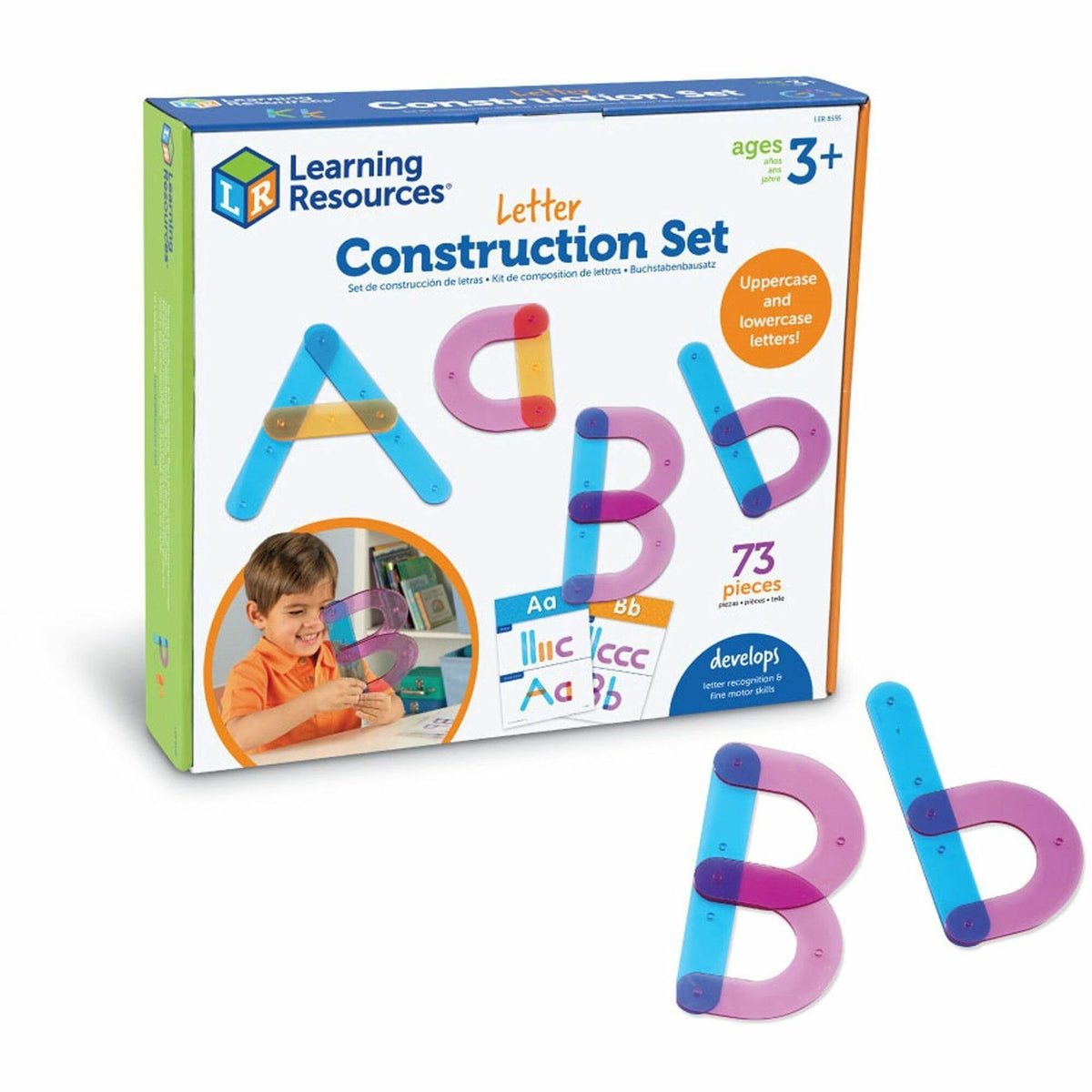 Learning Resources Letter Construction Activity Set - Theme/Subject: Learning - Skill Learning: Letter Recognition, Alphabet, Mathematics, Uppercase Letters, Lowercase Letters - 3+ - 1 Set