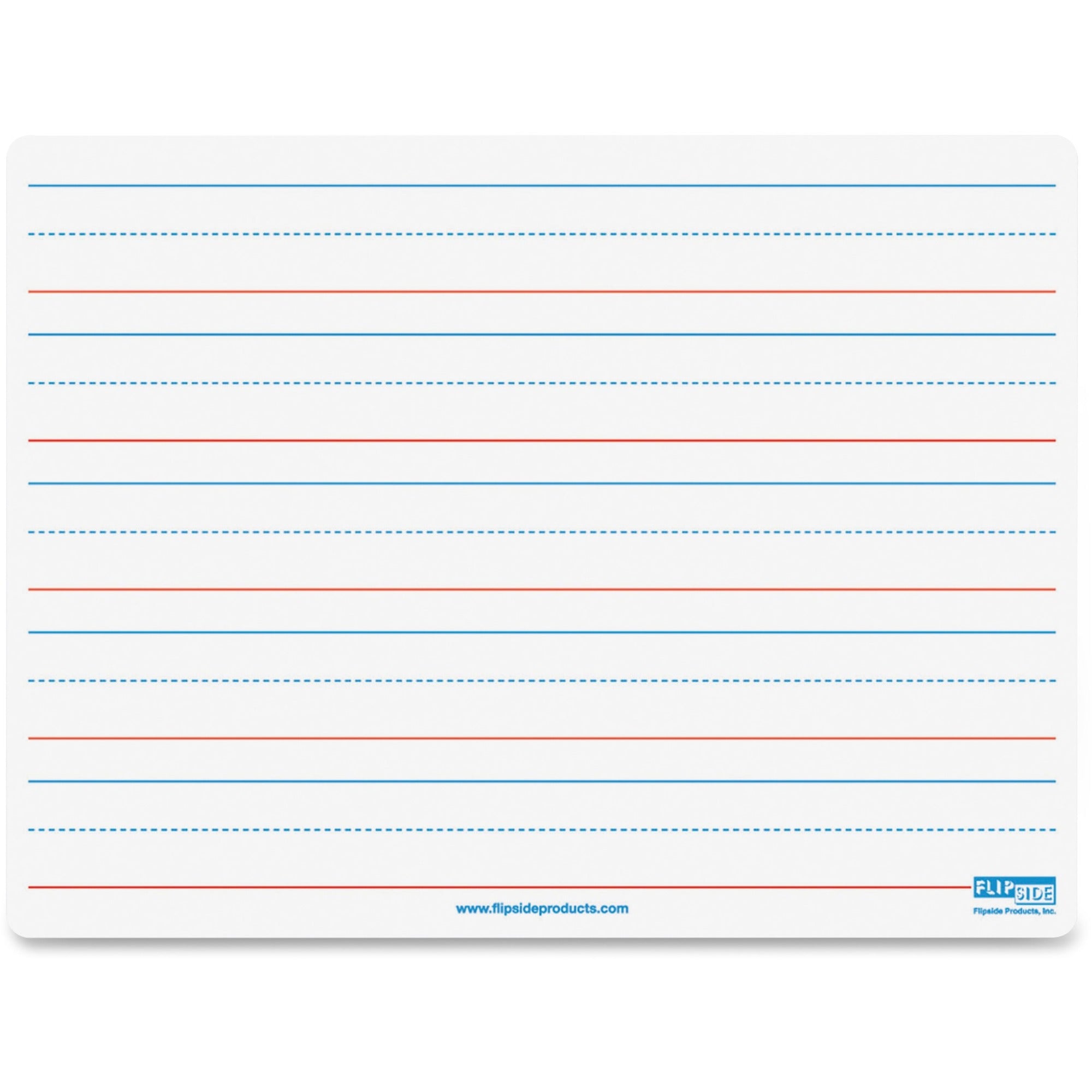 Flipside Double-sided Magnetic Dry Erase Board - 9" (0.8 ft) Width x 12" (1 ft) Height - White Surface - Rectangle - Magnetic - 1 Each