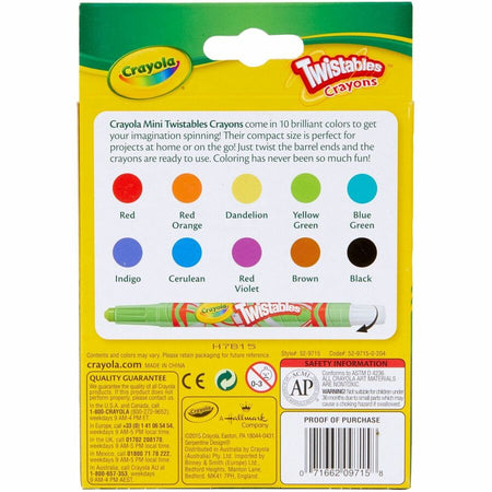 Crayola Mini Twistables Crayons - Rear